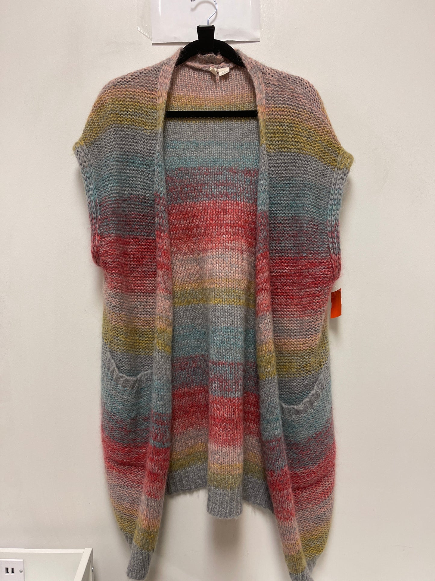 Sweater Cardigan By Moth In Multi-colored, Size: S