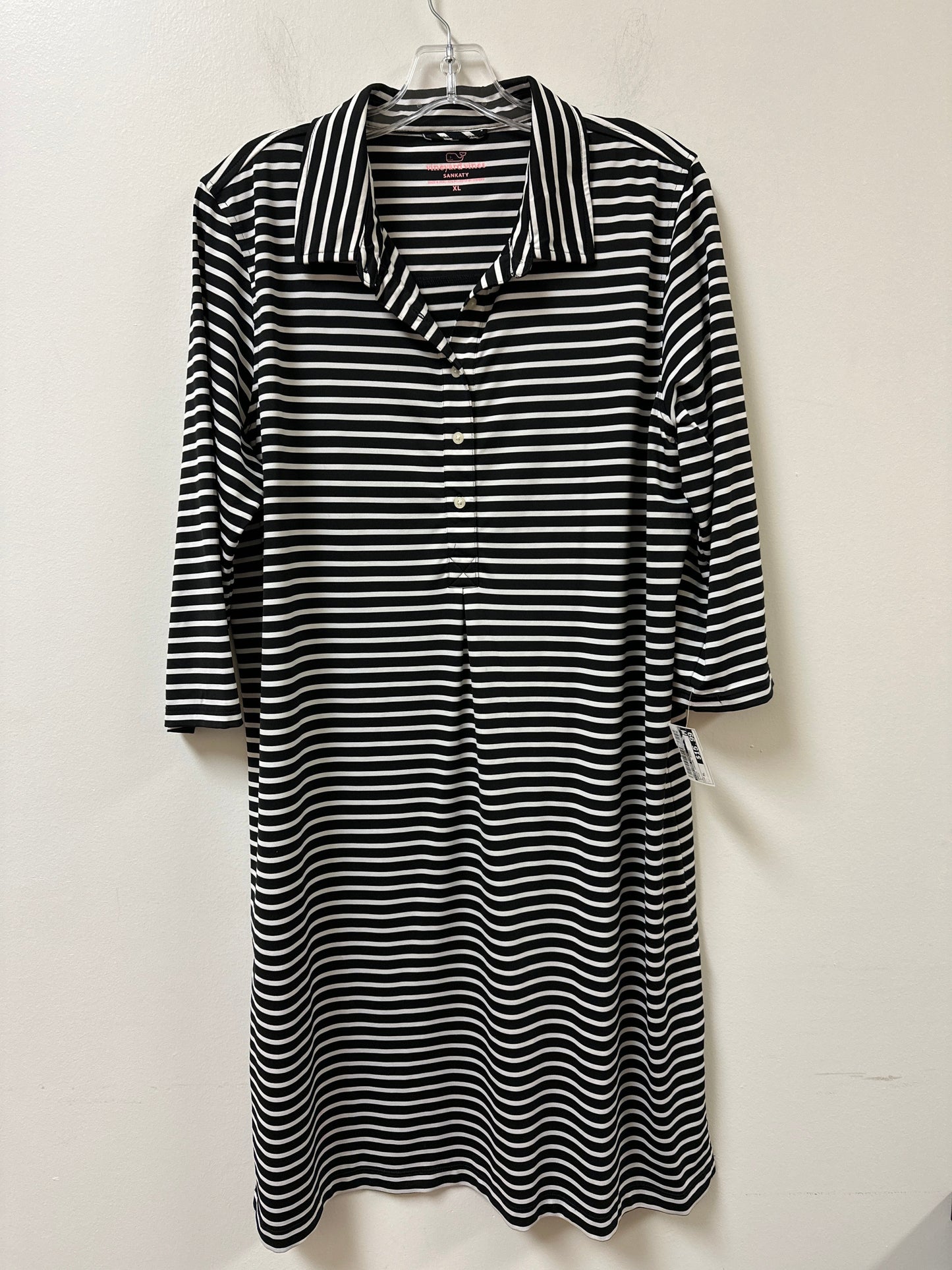 Dress Casual Midi By Vineyard Vines In Black, Size: Xl