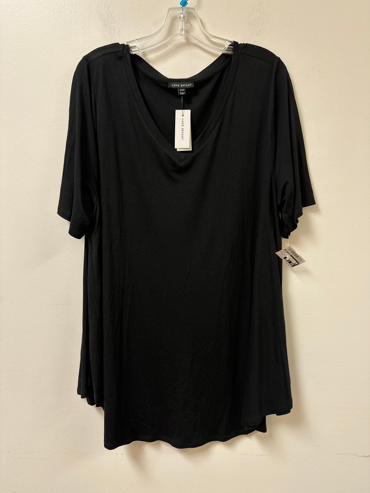 Top Short Sleeve By Lane Bryant In Black, Size: 2x