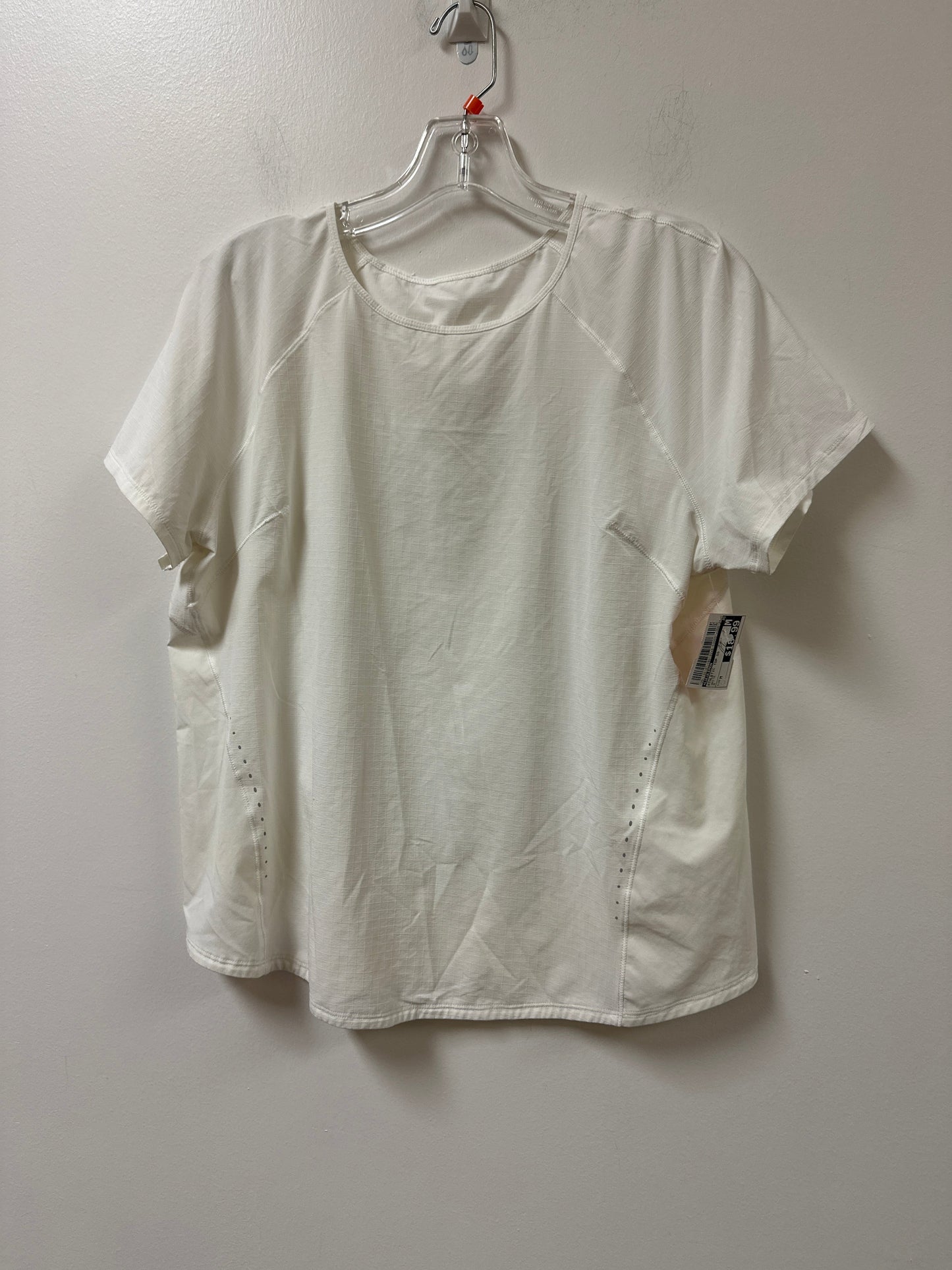 Athletic Top Short Sleeve By Lululemon In White, Size: M