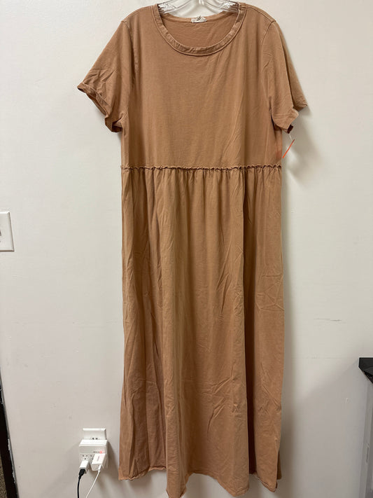 Dress Casual Maxi By Easel In Tan, Size: L