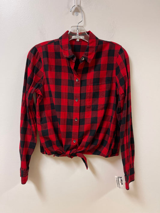 Blouse Long Sleeve By Madewell In Red, Size: S