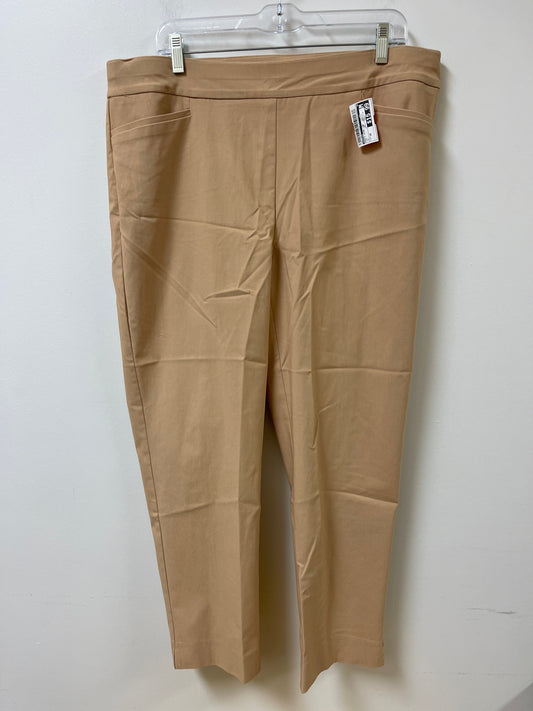 Pants Wide Leg By Chicos In Tan, Size: 16