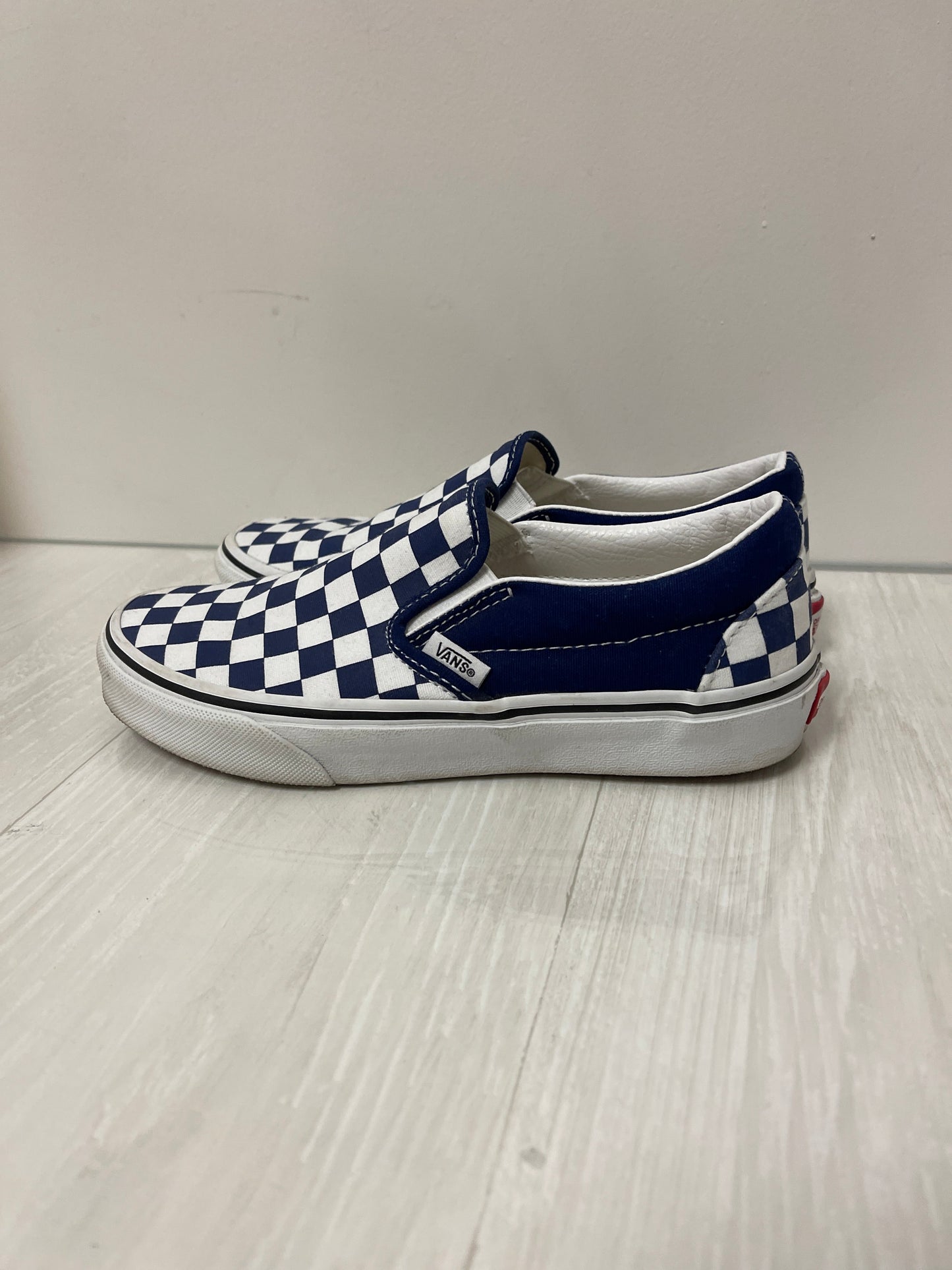 Shoes Flats By Vans In Blue, Size: 6.5