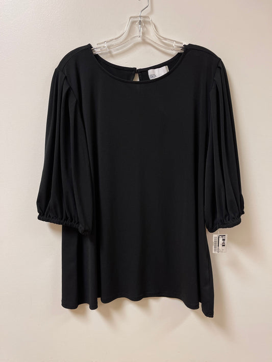 Top Short Sleeve By Nordstrom In Black, Size: 3x