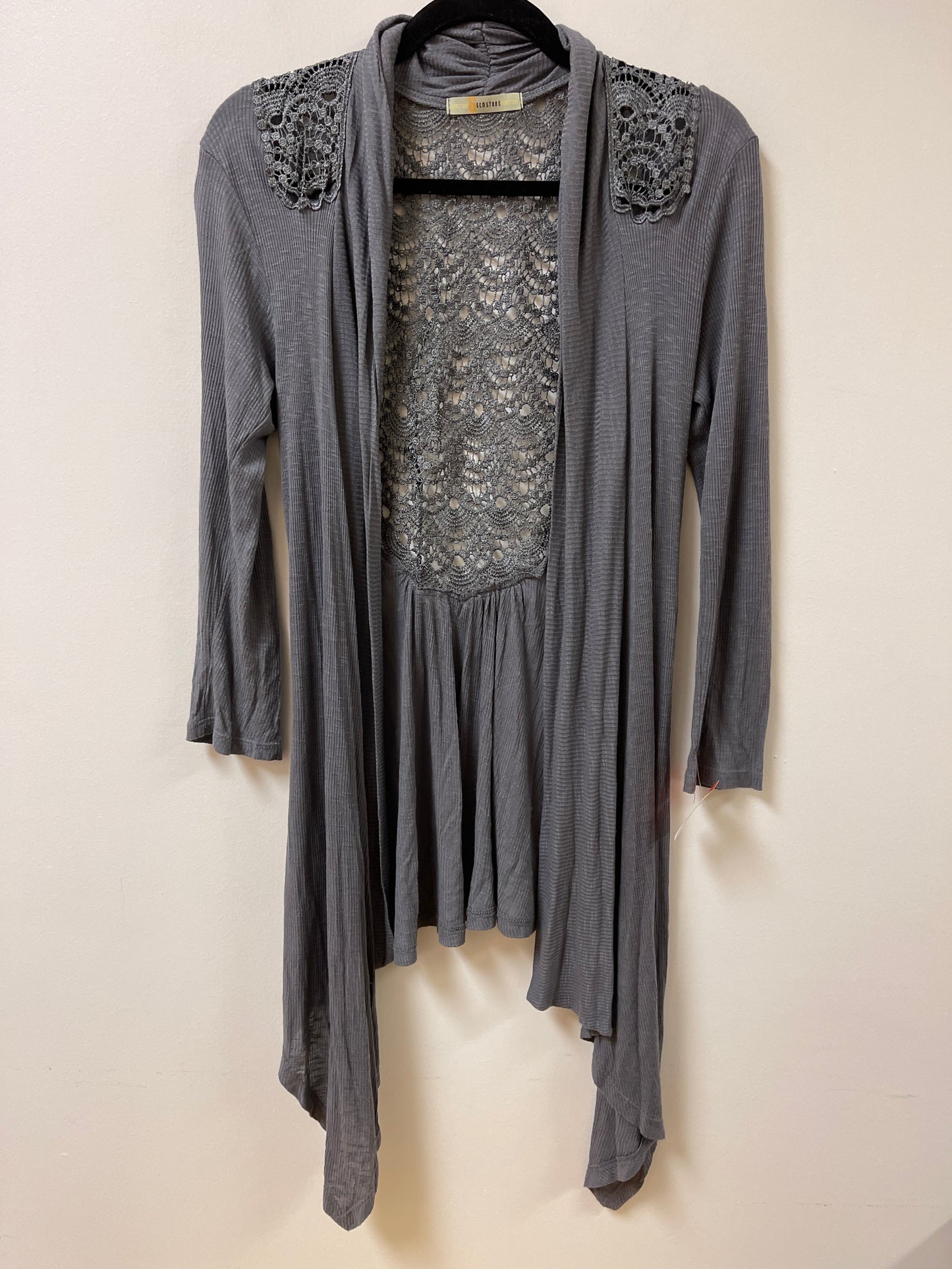 Sweater Cardigan By Clothes Mentor In Grey, Size: S