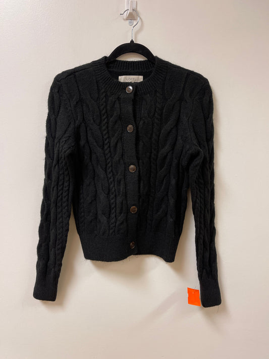 Sweater Cardigan By Loft In Black, Size: Xs