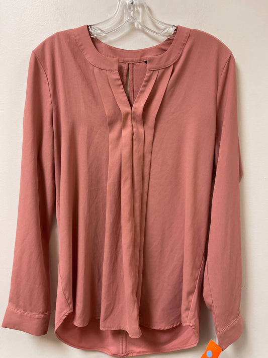 Top Long Sleeve By Ann Taylor In Pink, Size: M