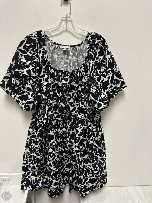 Dress Casual Short By Free Assembly In Black & White, Size: 1x