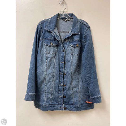 Jacket Denim By Woman Within In Blue Denim, Size: 1x