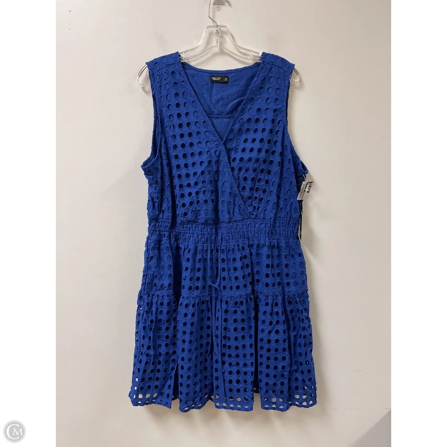 Dress Casual Short By Simply Vera In Blue, Size: 1x