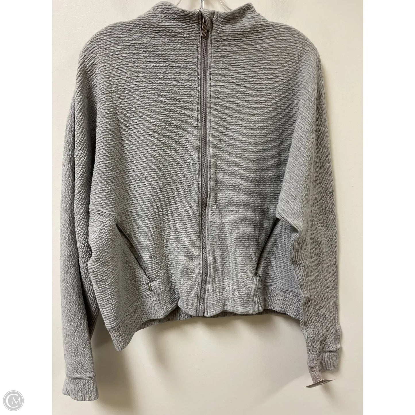 Athletic Jacket By Lululemon In Grey, Size: L