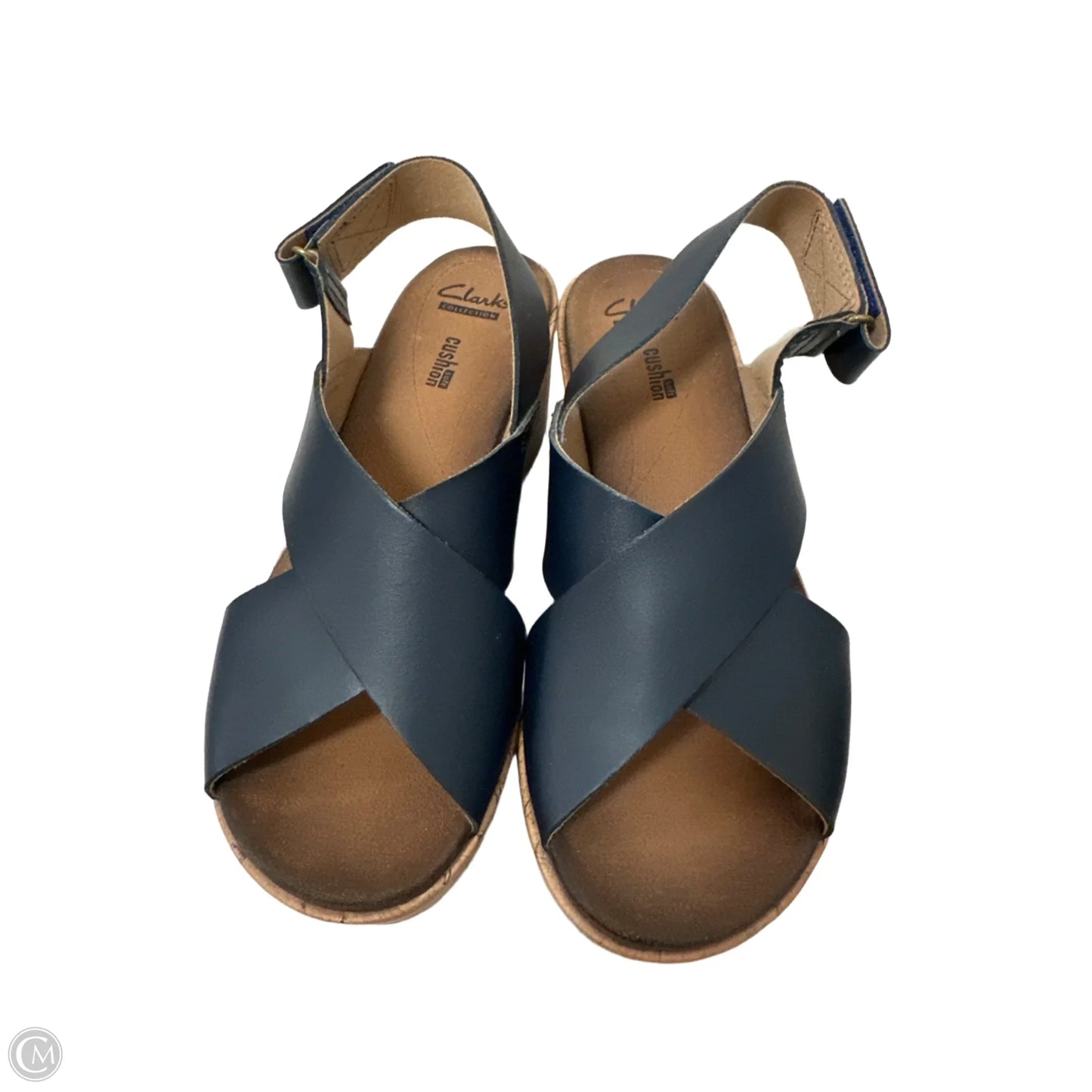 Sandals Heels Wedge By Clarks In Black, Size: 7