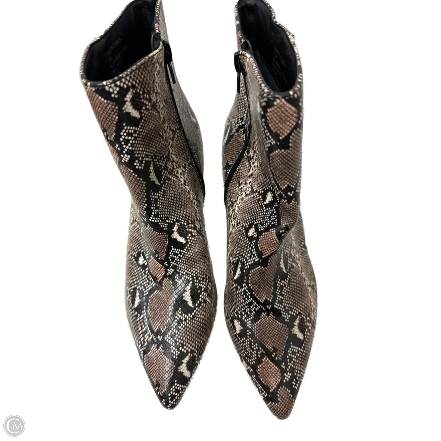 Boots Ankle Heels By Madden Girl In Snakeskin Print, Size: 7.5