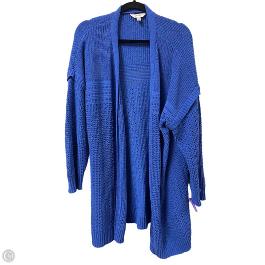 Sweater Cardigan By Terra & Sky In Blue, Size: 2x