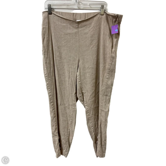 Pants Linen By J. Jill In Tan, Size: 2x