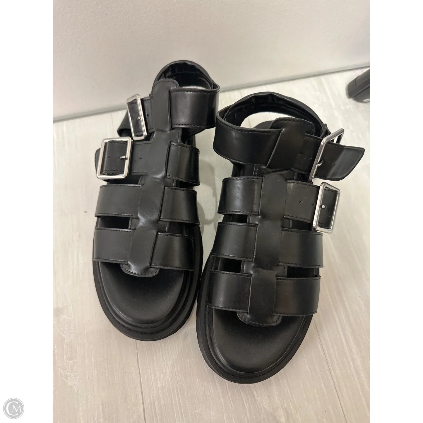 Sandals Heels Platform By No Boundaries In Black, Size: 7