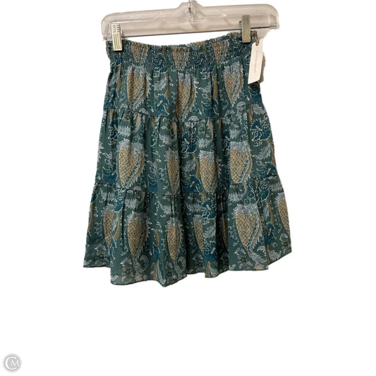 Skirt Mini & Short By Tiny In Green, Size: S