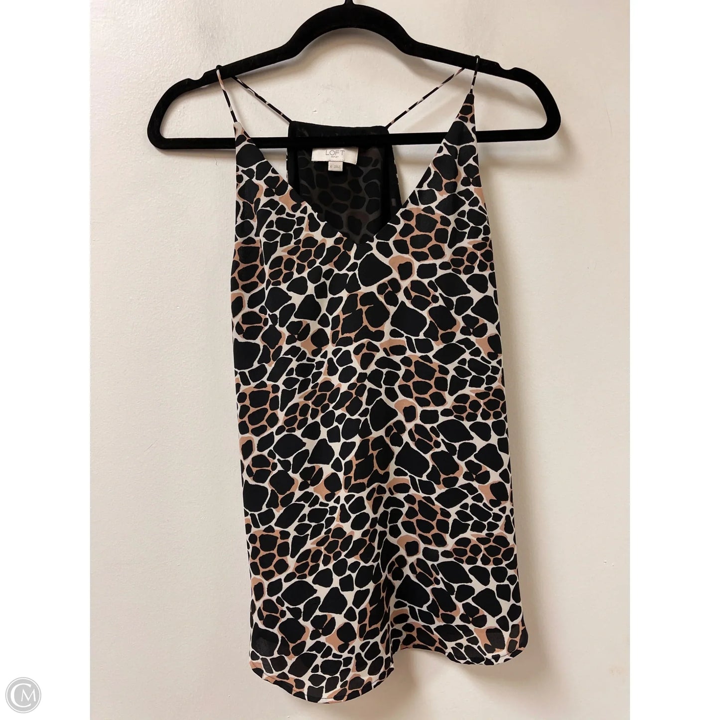 Top Sleeveless By Loft In Animal Print, Size: Xs