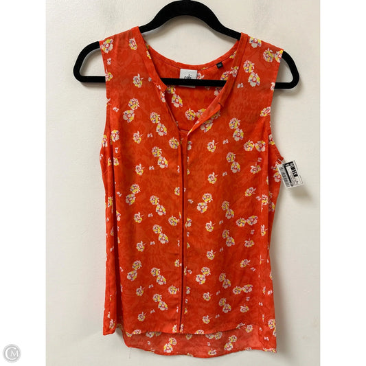 Top Sleeveless By Cabi In Orange, Size: S