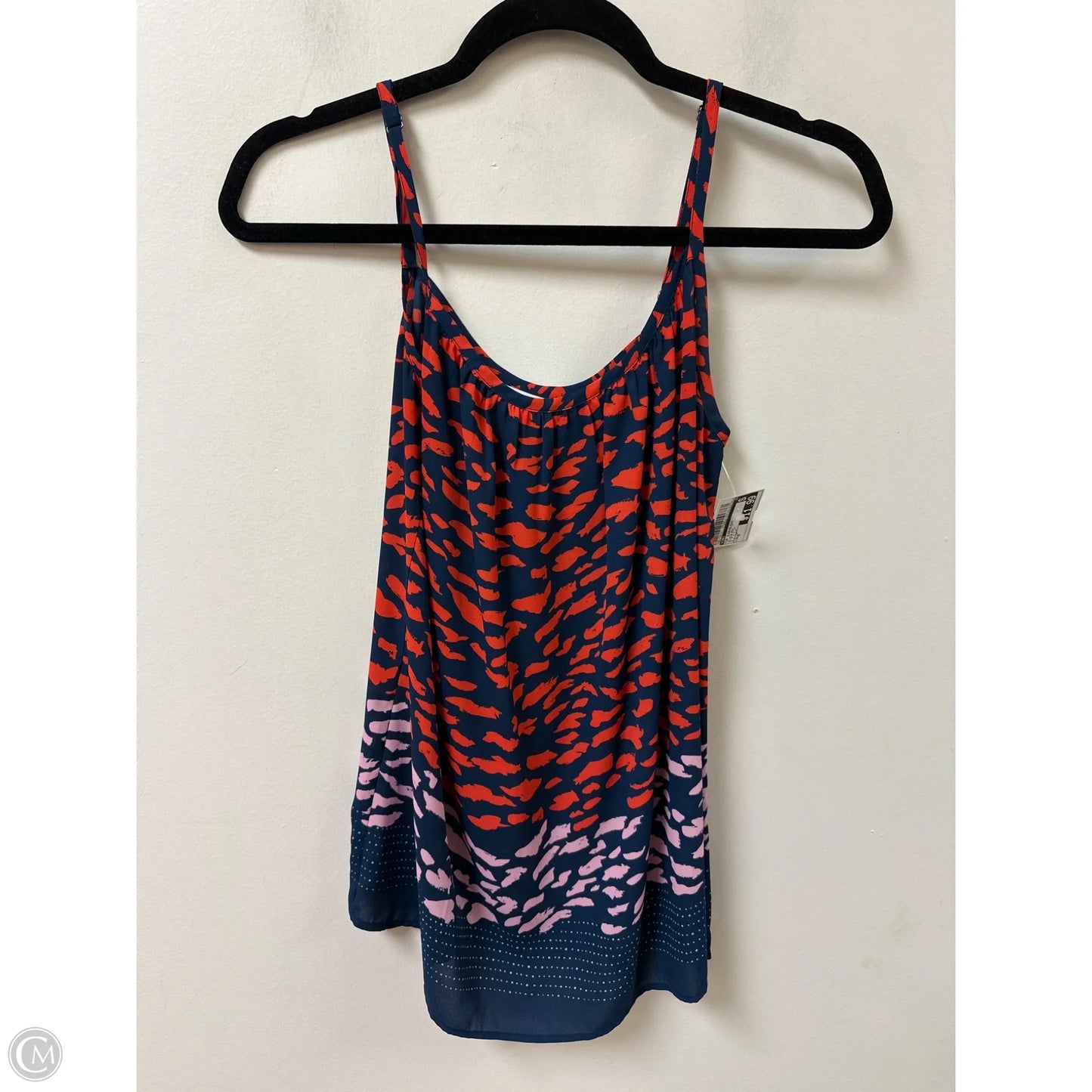 Top Sleeveless By Cabi In Blue & Red, Size: S