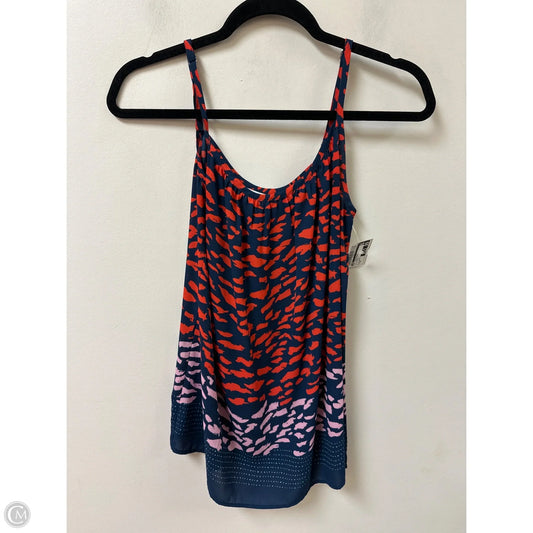 Top Sleeveless By Cabi In Blue & Red, Size: S