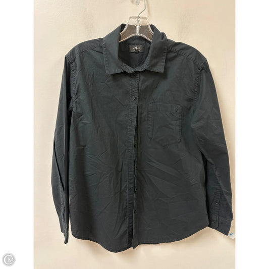 Blouse Long Sleeve By 7 For All Mankind In Black, Size: Xs