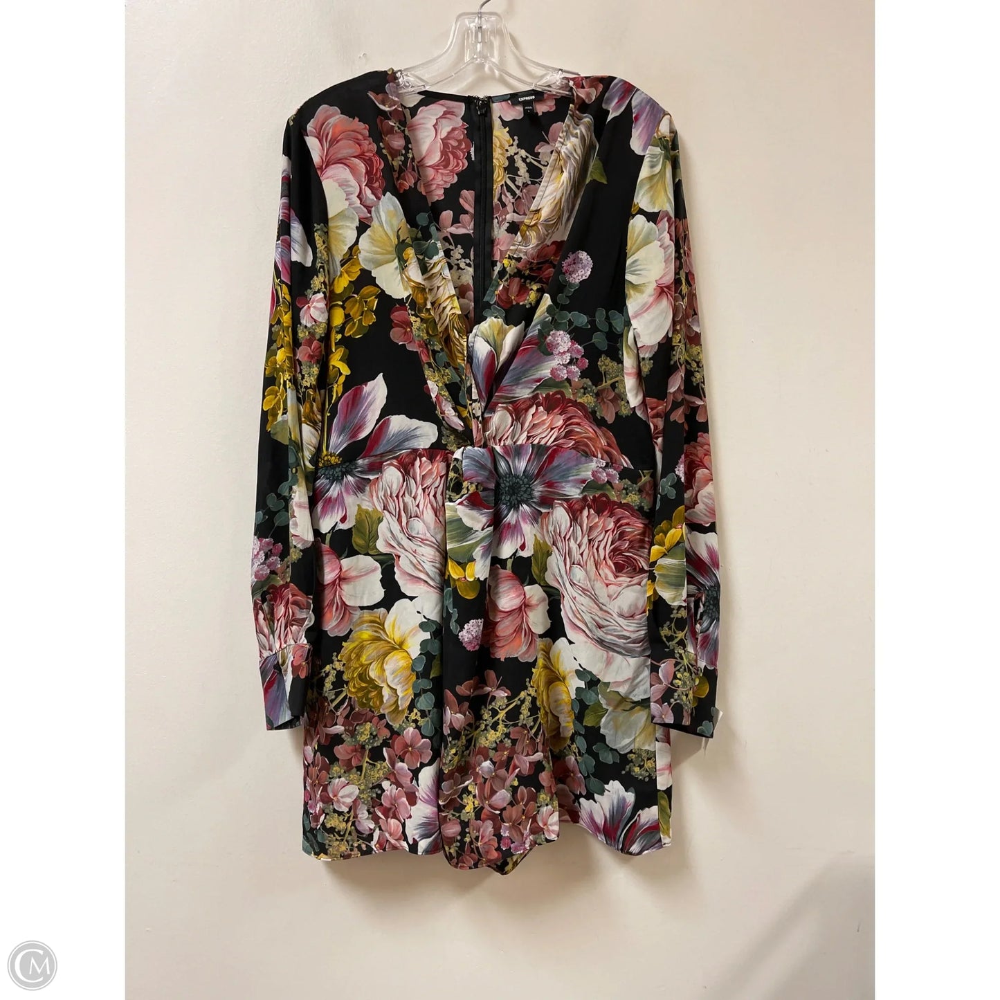 Romper By Express In Floral Print, Size: L