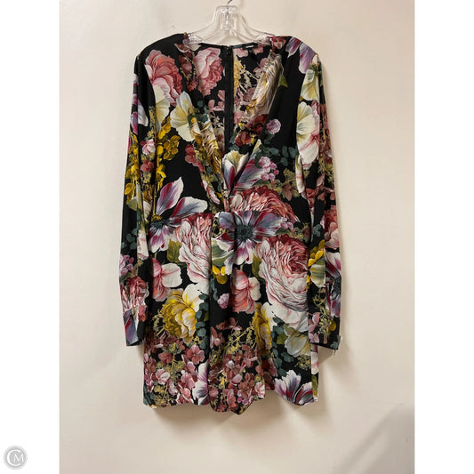 Romper By Express In Floral Print, Size: L