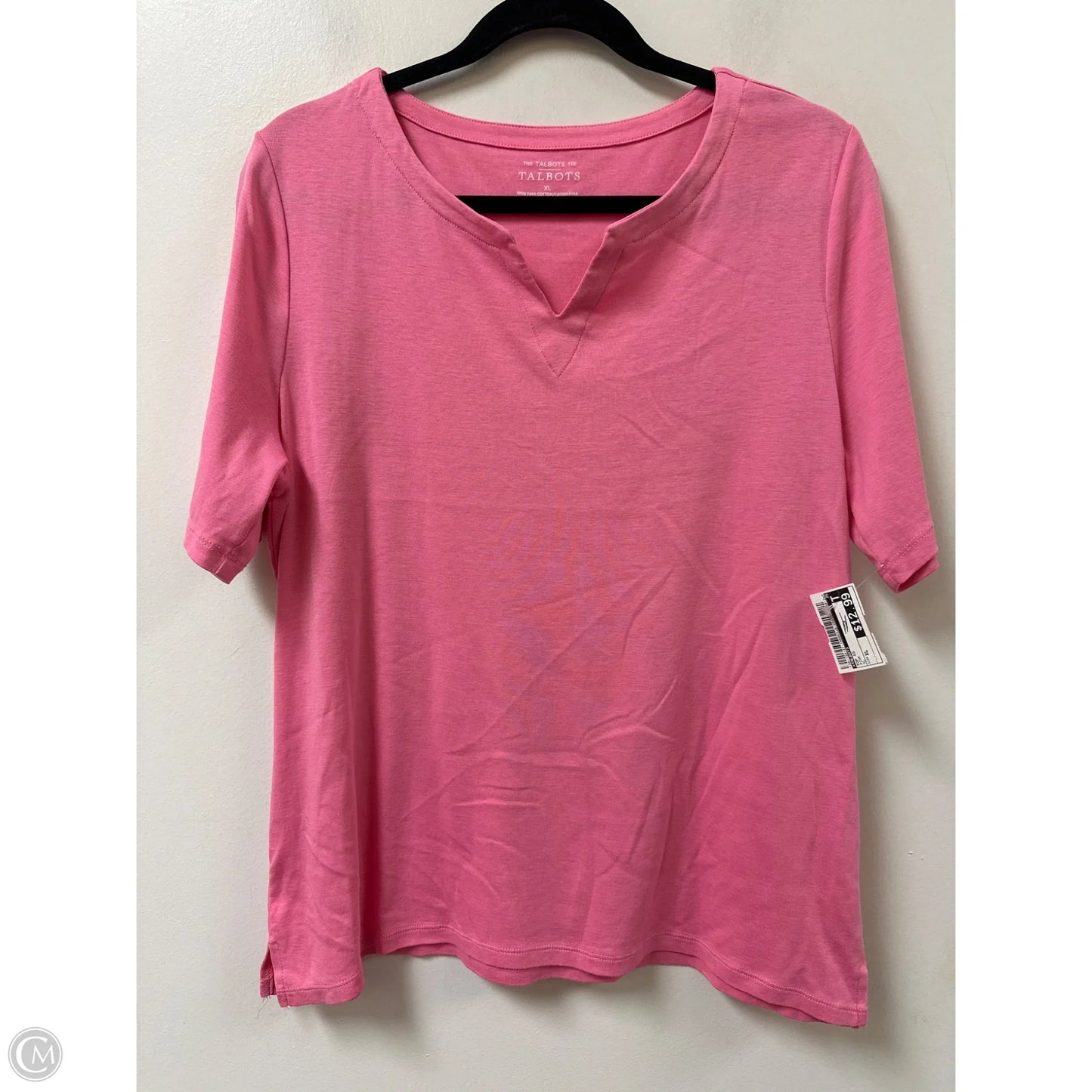 Top Short Sleeve By Talbots In Pink, Size: Xl