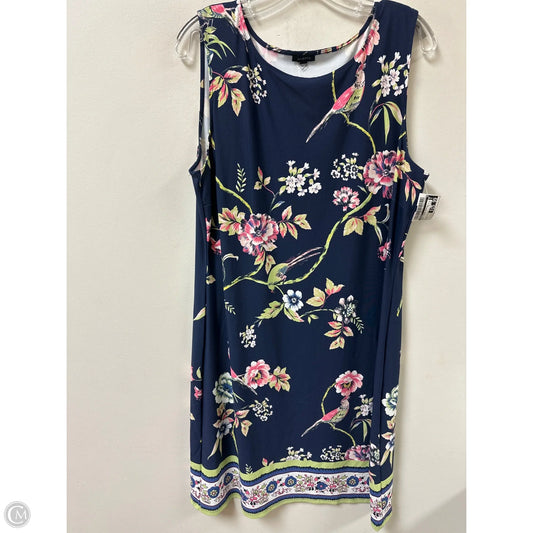 Dress Casual Midi By Talbots In Navy, Size: L
