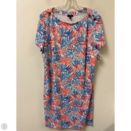 Dress Casual Midi By Talbots In Blue & Red, Size: Xl