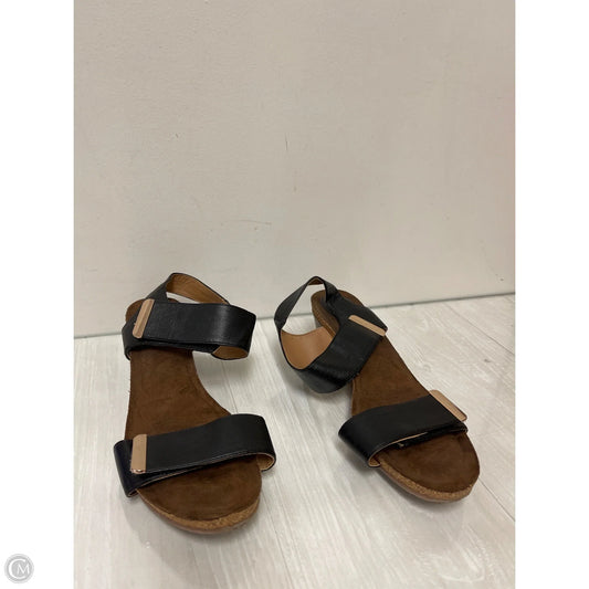 Sandals Heels Wedge By Cato In Black, Size: 11