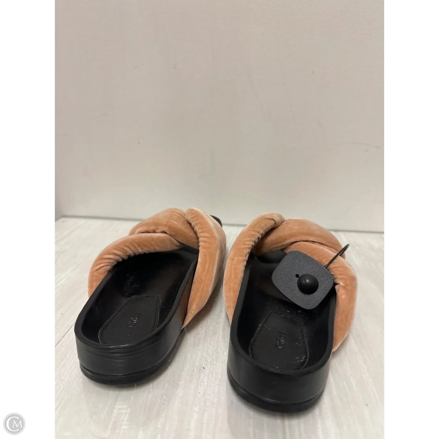 Sandals Luxury Designer By Chloe In Peach, Size: 11