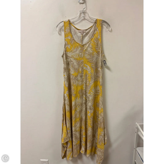 Dress Casual Midi By Philosophy In Yellow, Size: L