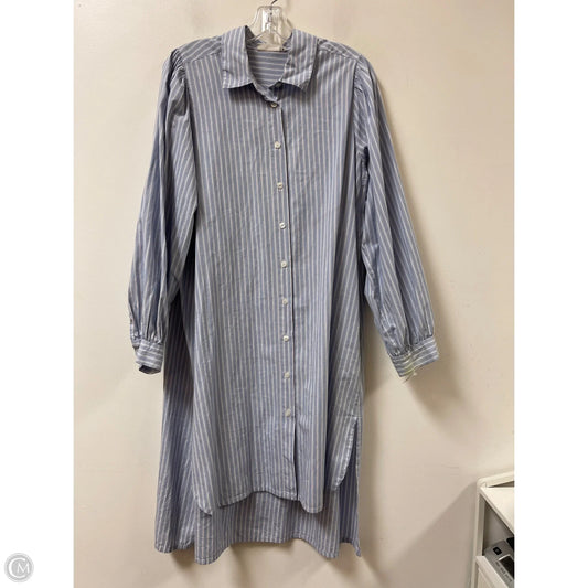 Dress Casual Midi By Clothes Mentor In Blue & White, Size: M