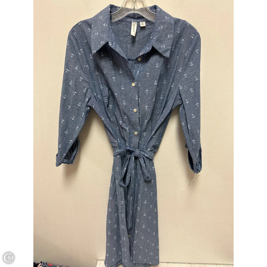 Dress Casual Midi By Tacera In Blue, Size: M