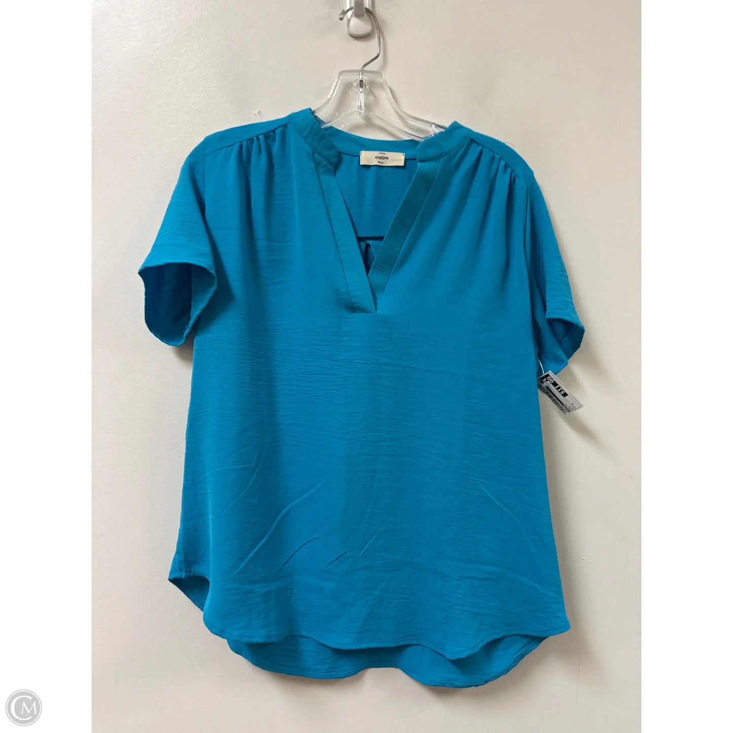 Top Short Sleeve By Entro In Blue, Size: S