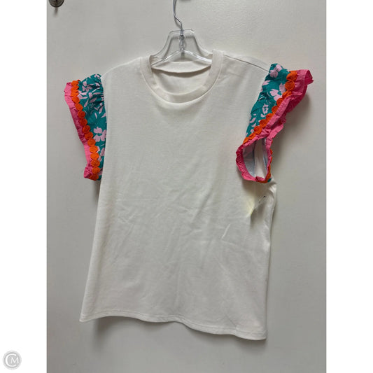 Top Short Sleeve By Clothes Mentor In White, Size: L