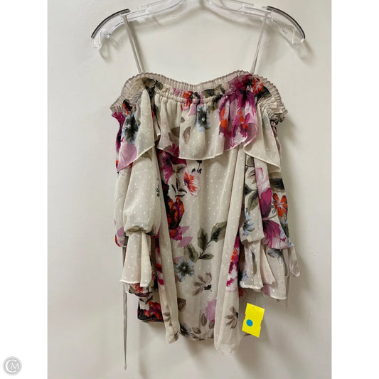 Top Long Sleeve By White House Black Market In Floral Print, Size: Xl
