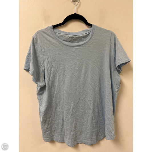 Top Short Sleeve By Madewell In Blue, Size: 1x