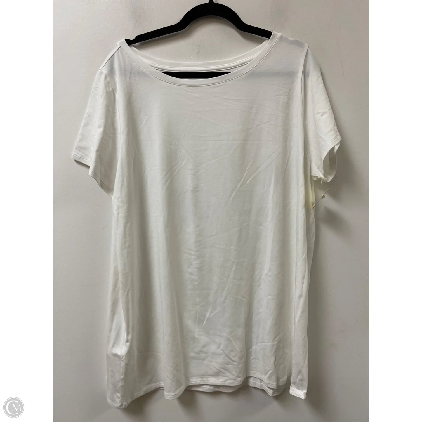Top Short Sleeve By Soft Surroundings In White, Size: 1x