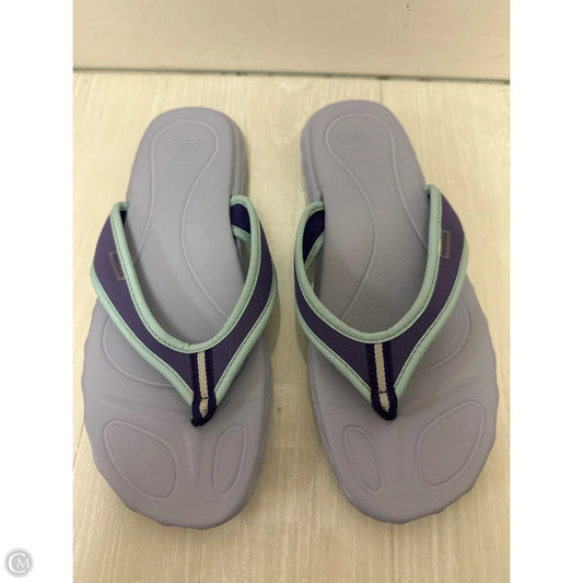 Sandals Flip Flops By Reebok In Purple, Size: 9