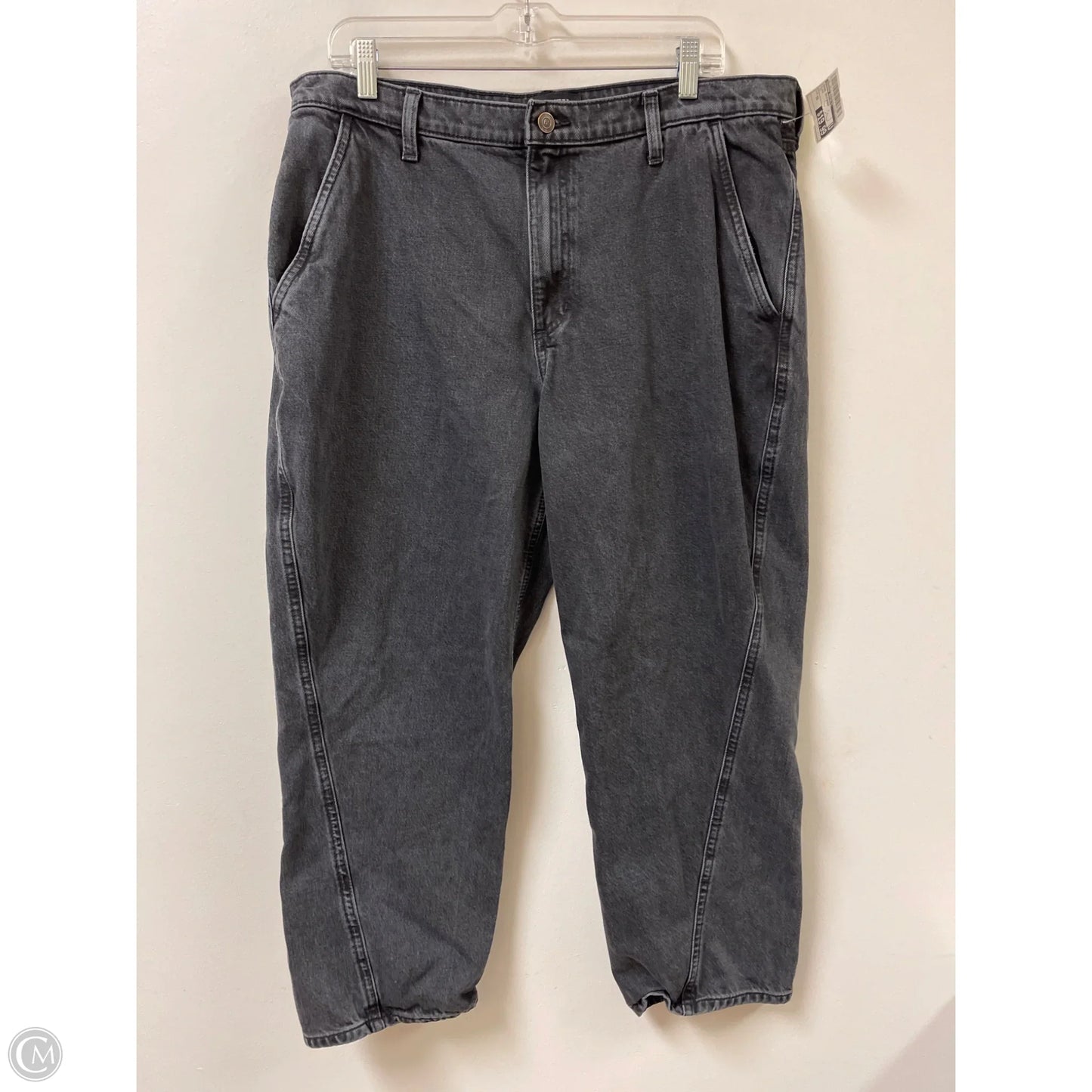 Jeans Boyfriend By Banana Republic In Black, Size: 16