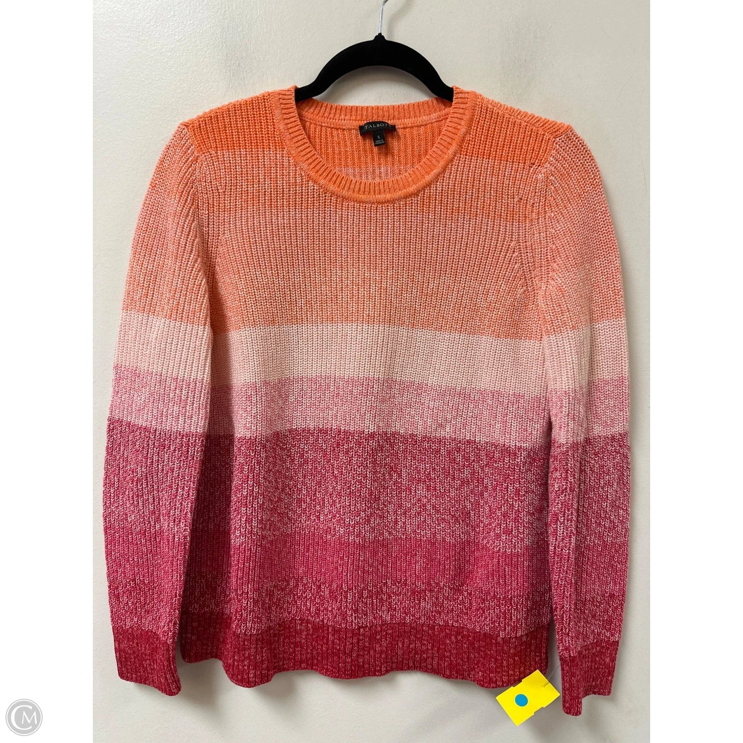Sweater By Talbots In Orange & Pink, Size: S