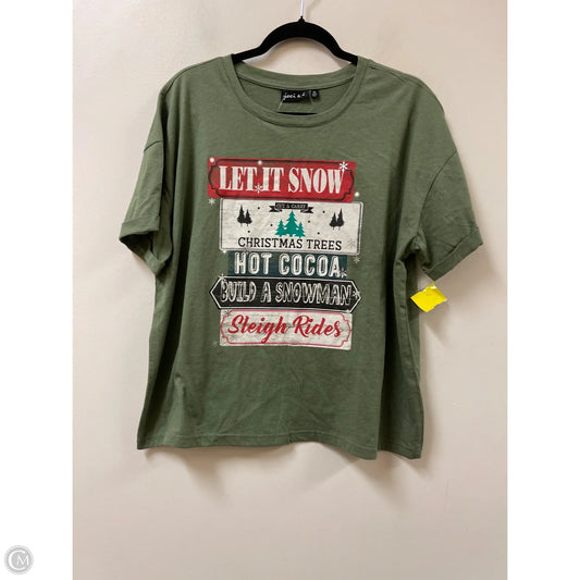 Top Short Sleeve By Clothes Mentor In Green, Size: Xl