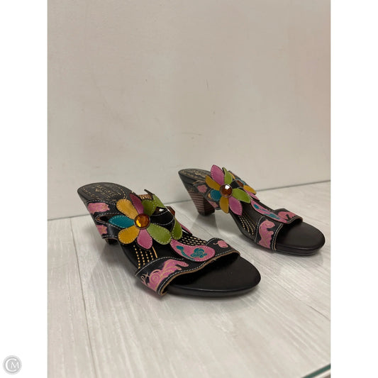 Sandals Heels Block By Spring Step In Multi-colored, Size: 11