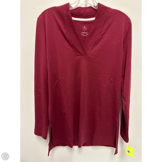 Top Long Sleeve By Isaac Mizrahi Live Qvc In Red, Size: S