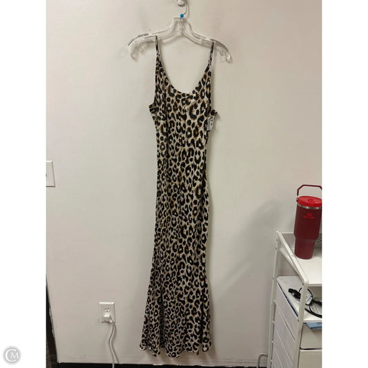 Dress Casual Maxi By Conditions Apply In Animal Print, Size: L