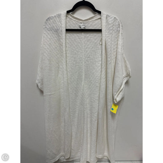 Sweater Cardigan By Wonderly In White, Size: 2x
